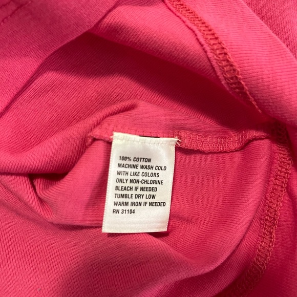 Crown and Ivy Pink Scoop Neck Long Sleeve Tee XS - Picture 3 of 5